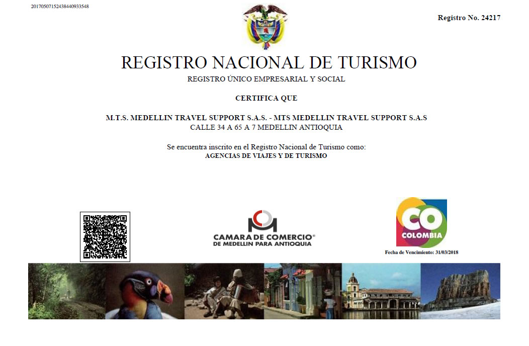 registro nacional de turismo colombia